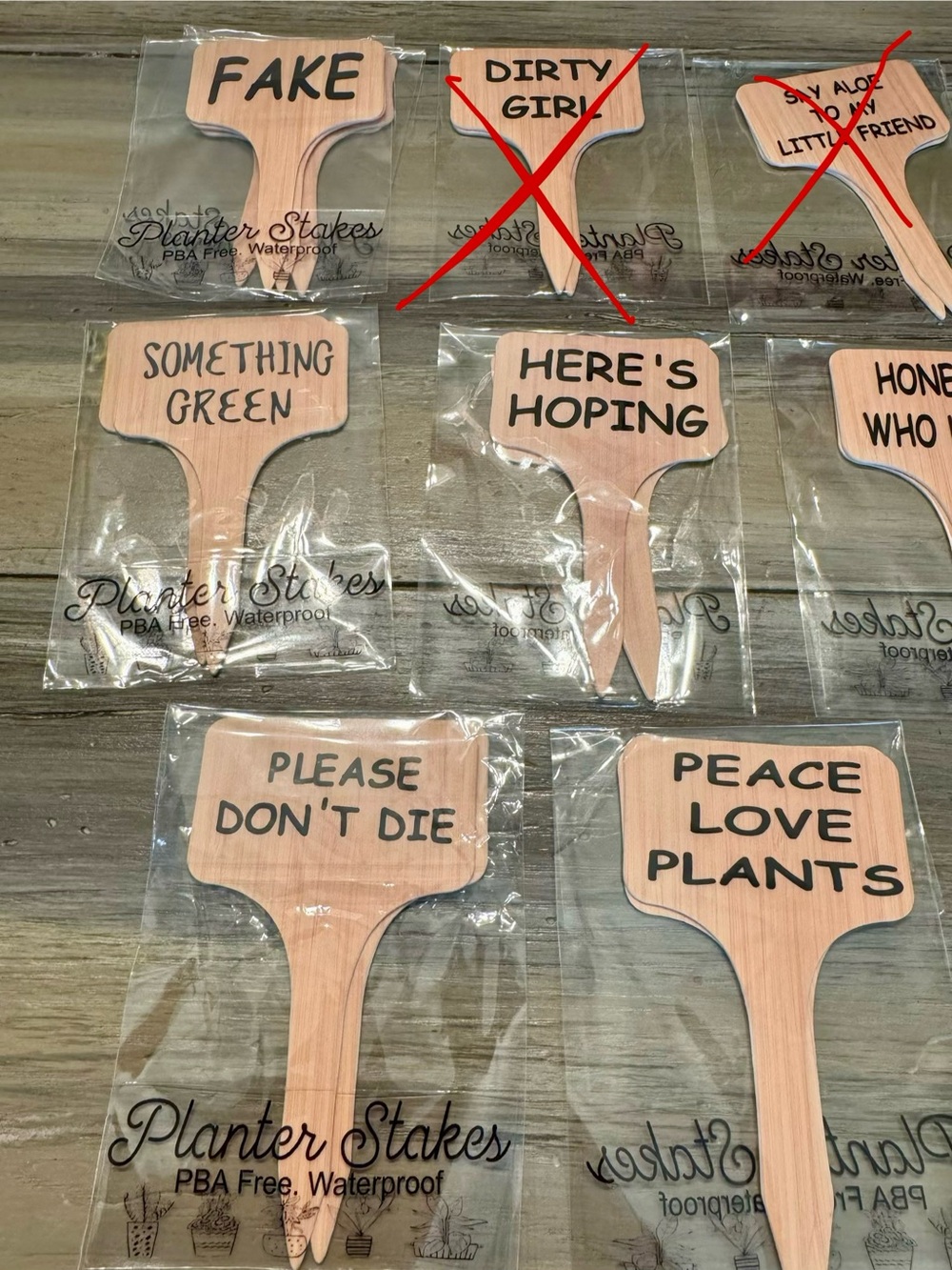 Funny Wooden Plant Stakes — Assorted Sayings - Picture 4 of 4